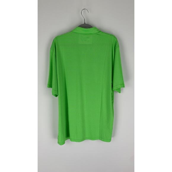 PGA Tour Feeder Stripe Short Sleeve Golf Polo Shirt Mens XL Jasmine Green New - Picture 9 of 9